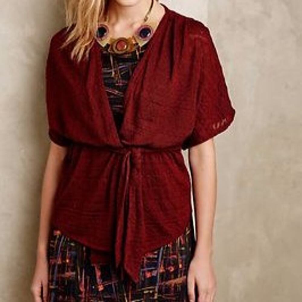 Moth Pravin Kimono Style Cardigan Rust Brown Medium